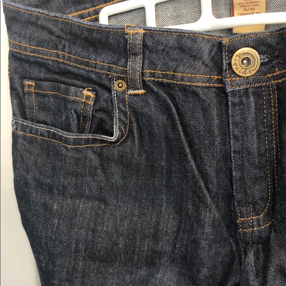 Liquid dark blue wide leg flared Jeans Sz 9/10 - Picture 3 of 7